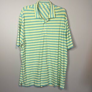 Vineyard Vines blue and yellow striped polo shirt Size XL